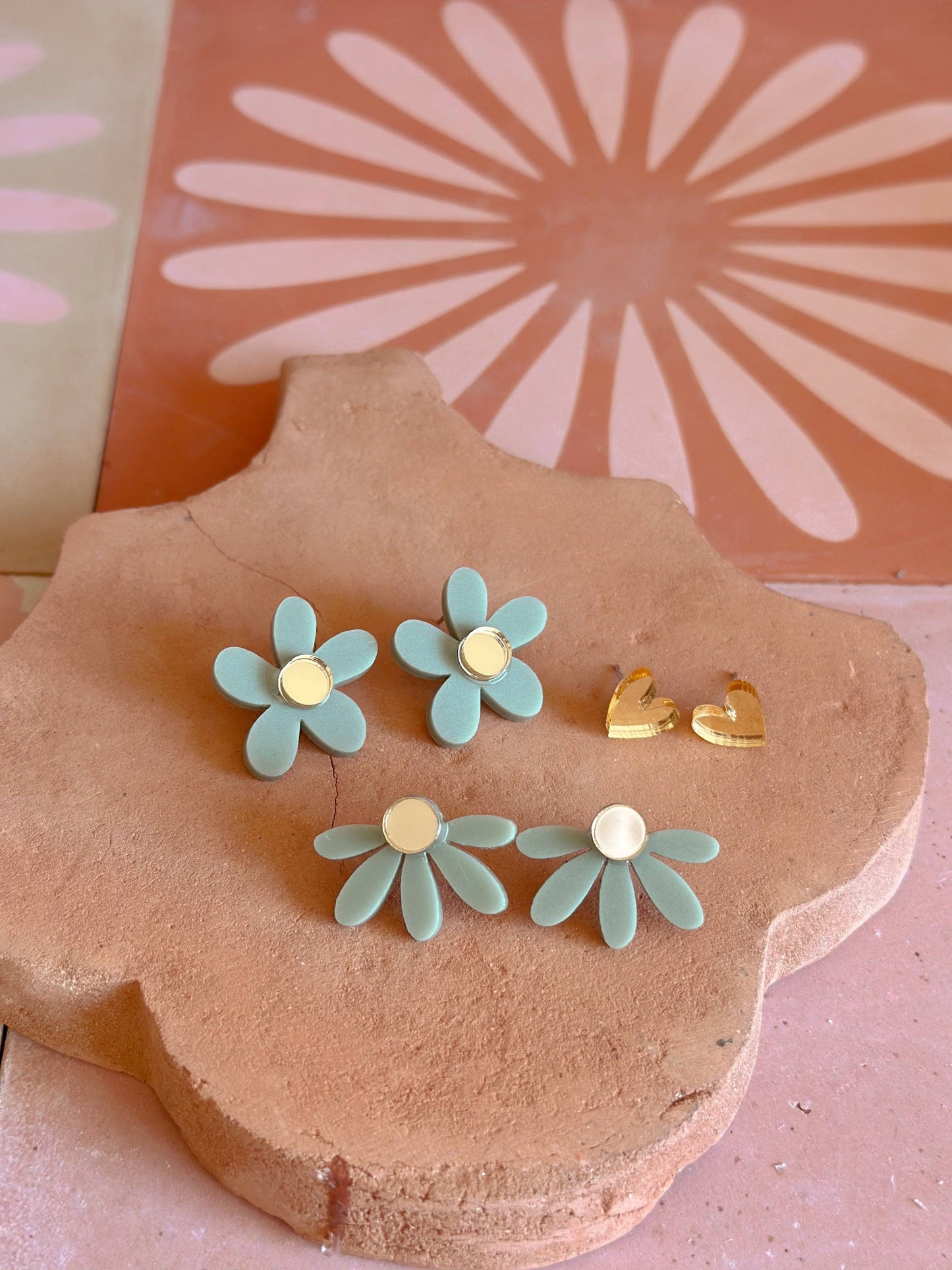 Stud Pack Trio | Sage + Gold