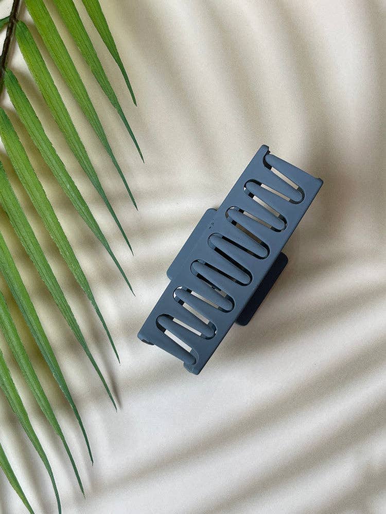 Claw Clip - Elongated Rectangle - Stone