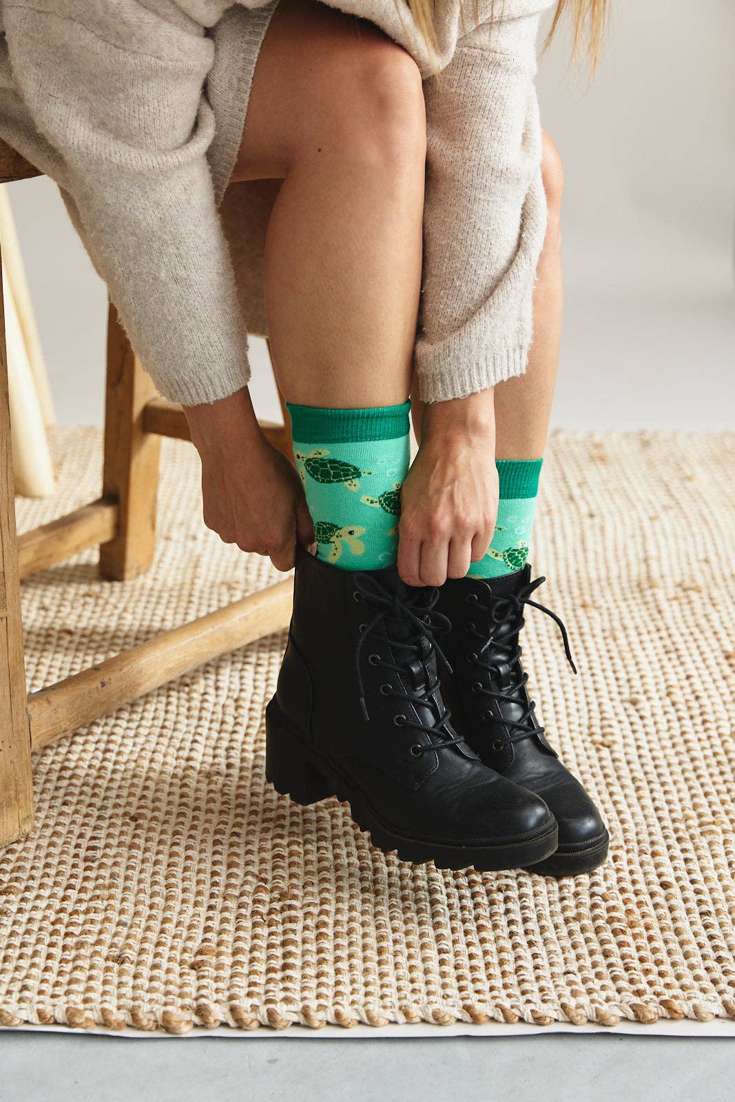 Sock ~ Turtle ~ Mint Green