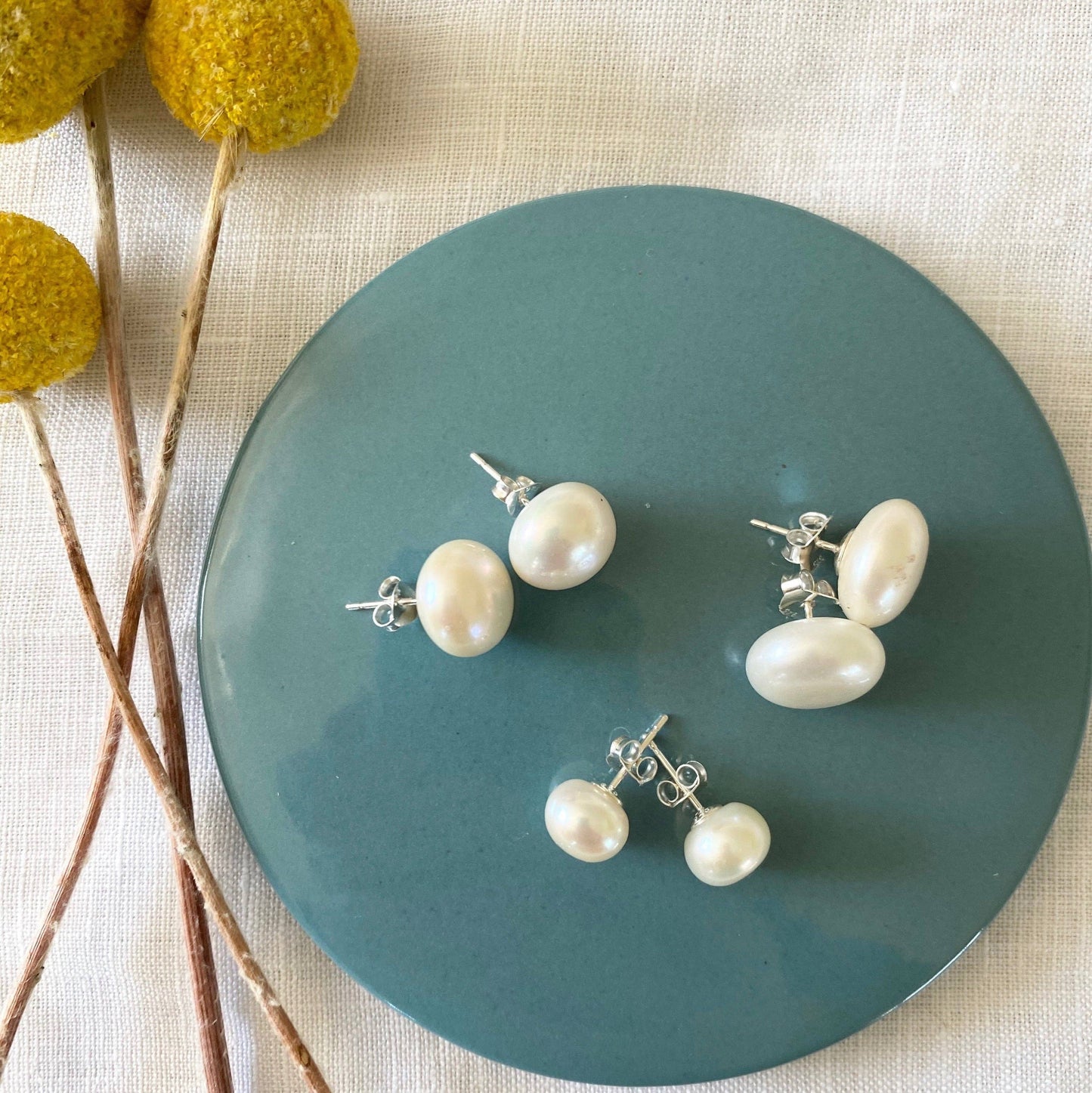 Sterling Silver Freshwater Pearl Stud Earring’s: M
