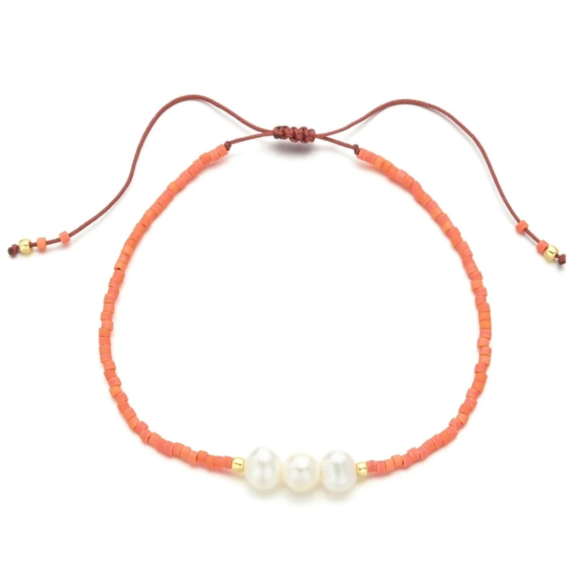 Orange Sherbet Pearl Bracelet