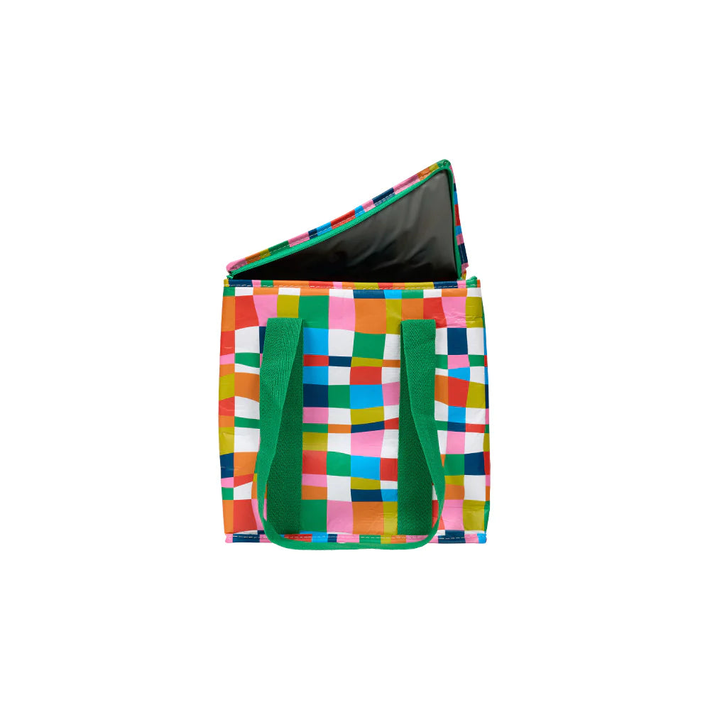 Rainbow Weave Insulated Tote