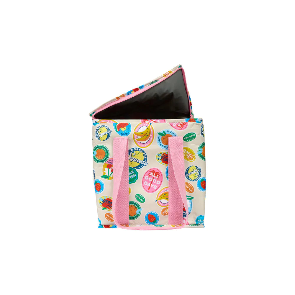 Fruit Stickers Insulated Tote