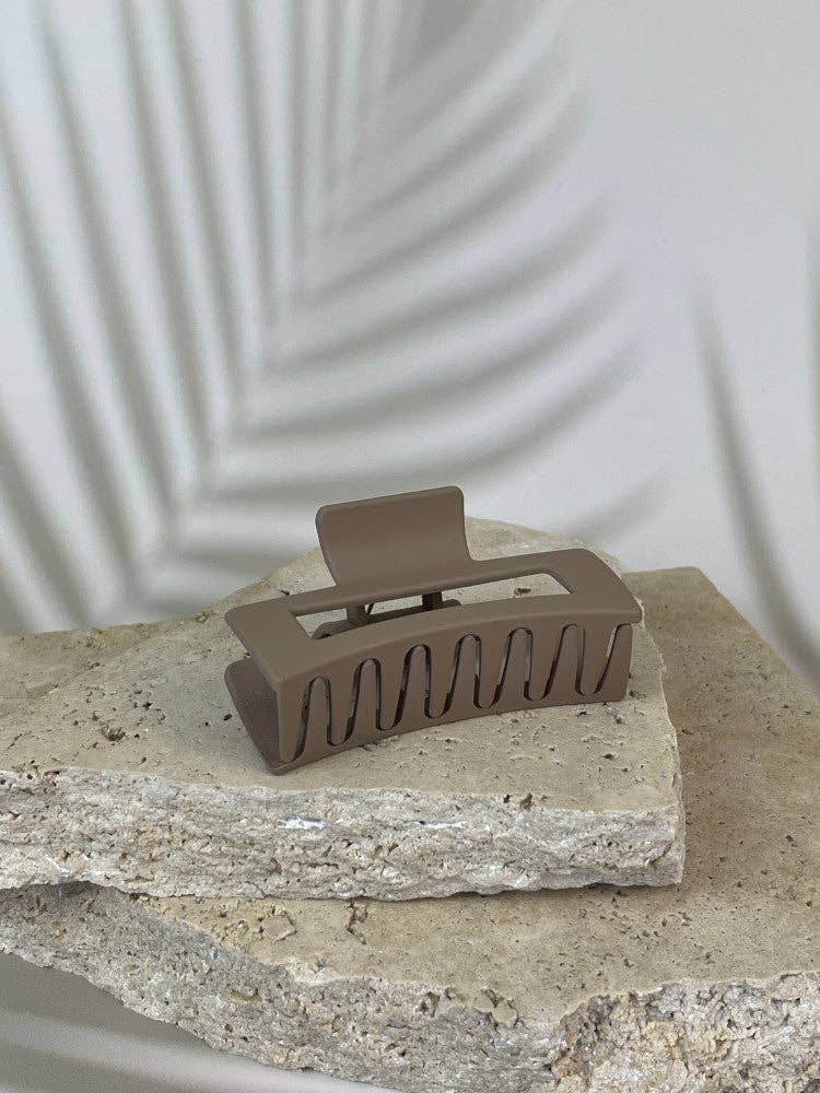Claw Clip - Elongated Rectangle - Espresso