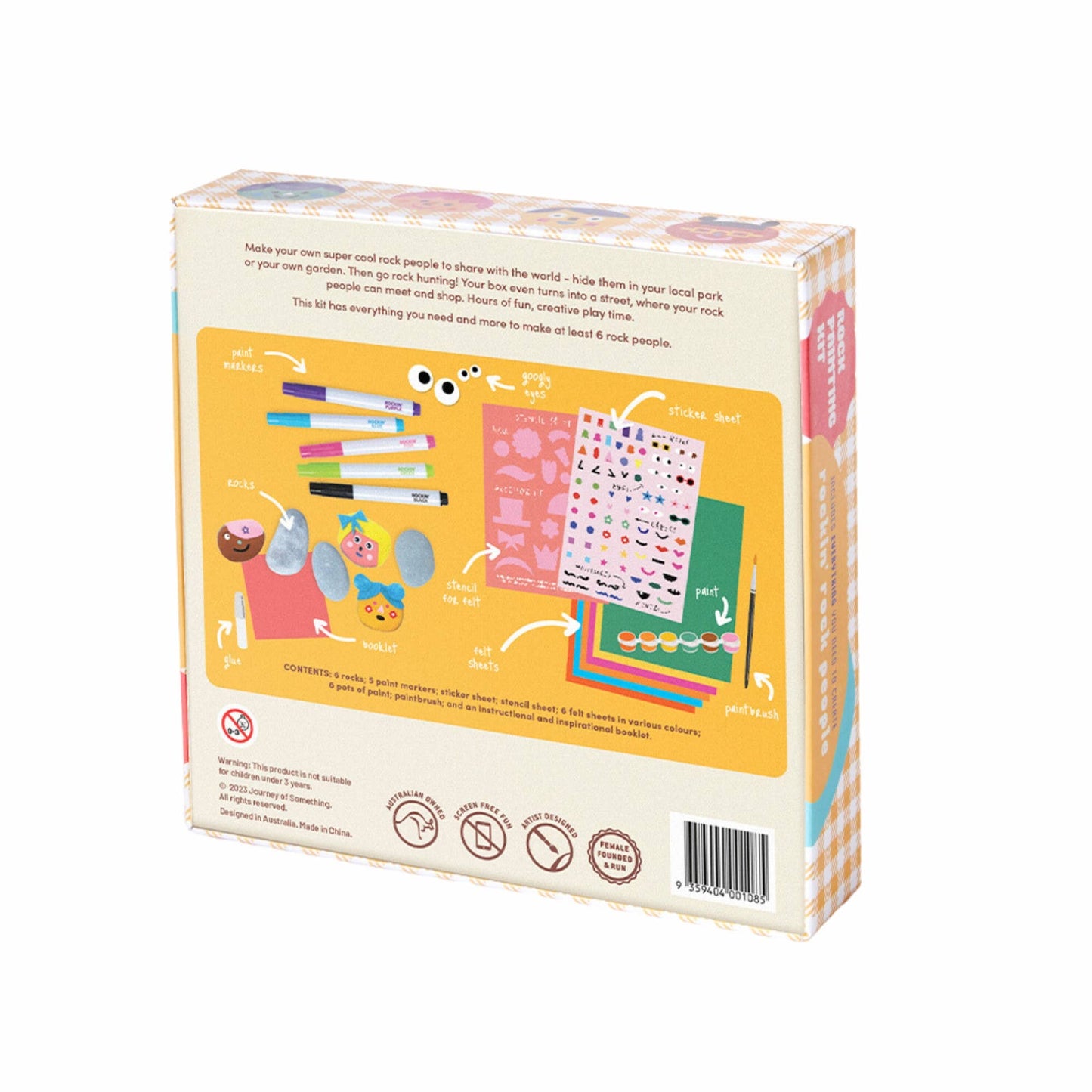 Kids Rock Painting Kit - Cool Faces
