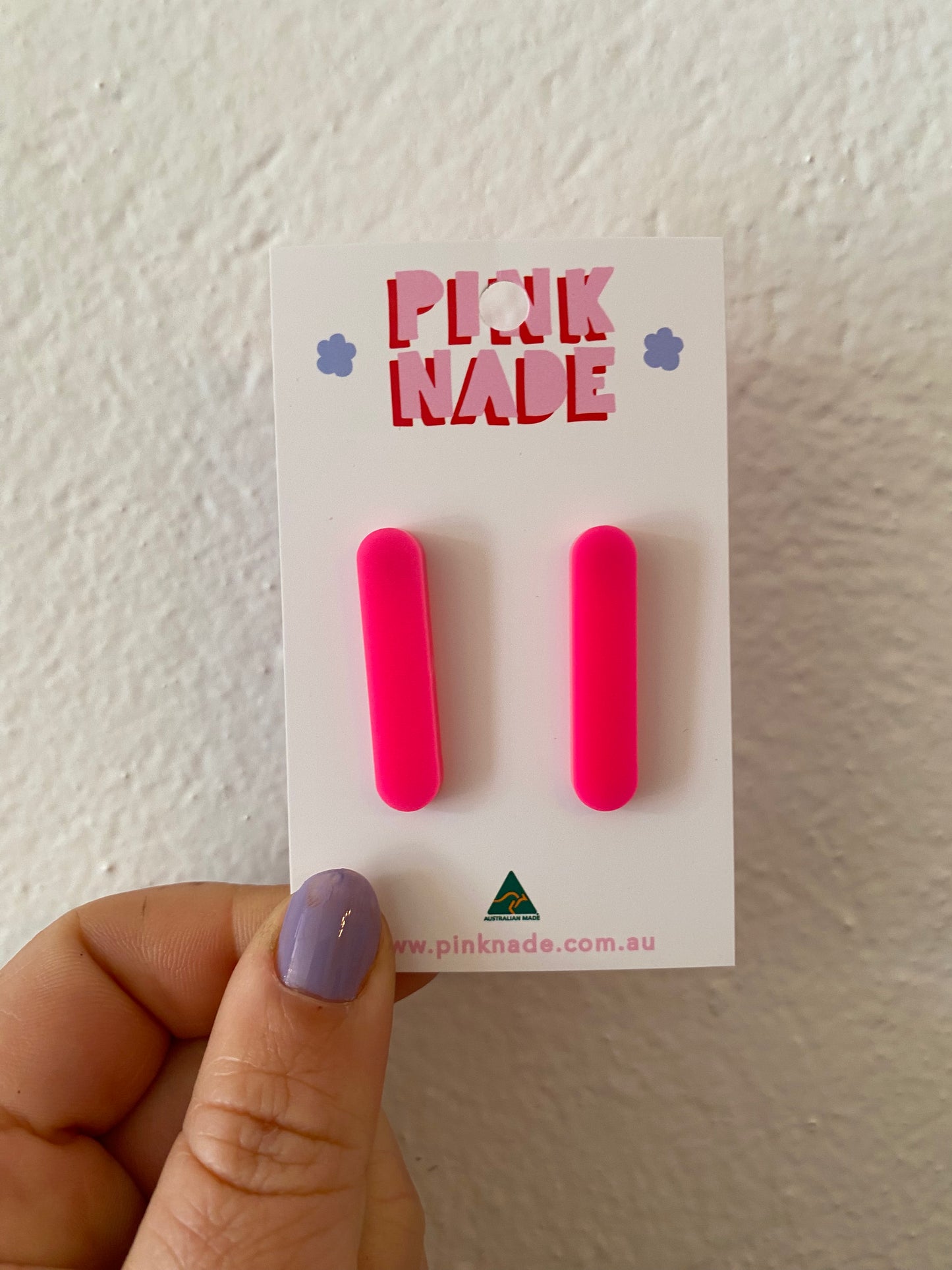 Johanna Stud - Hot Pink