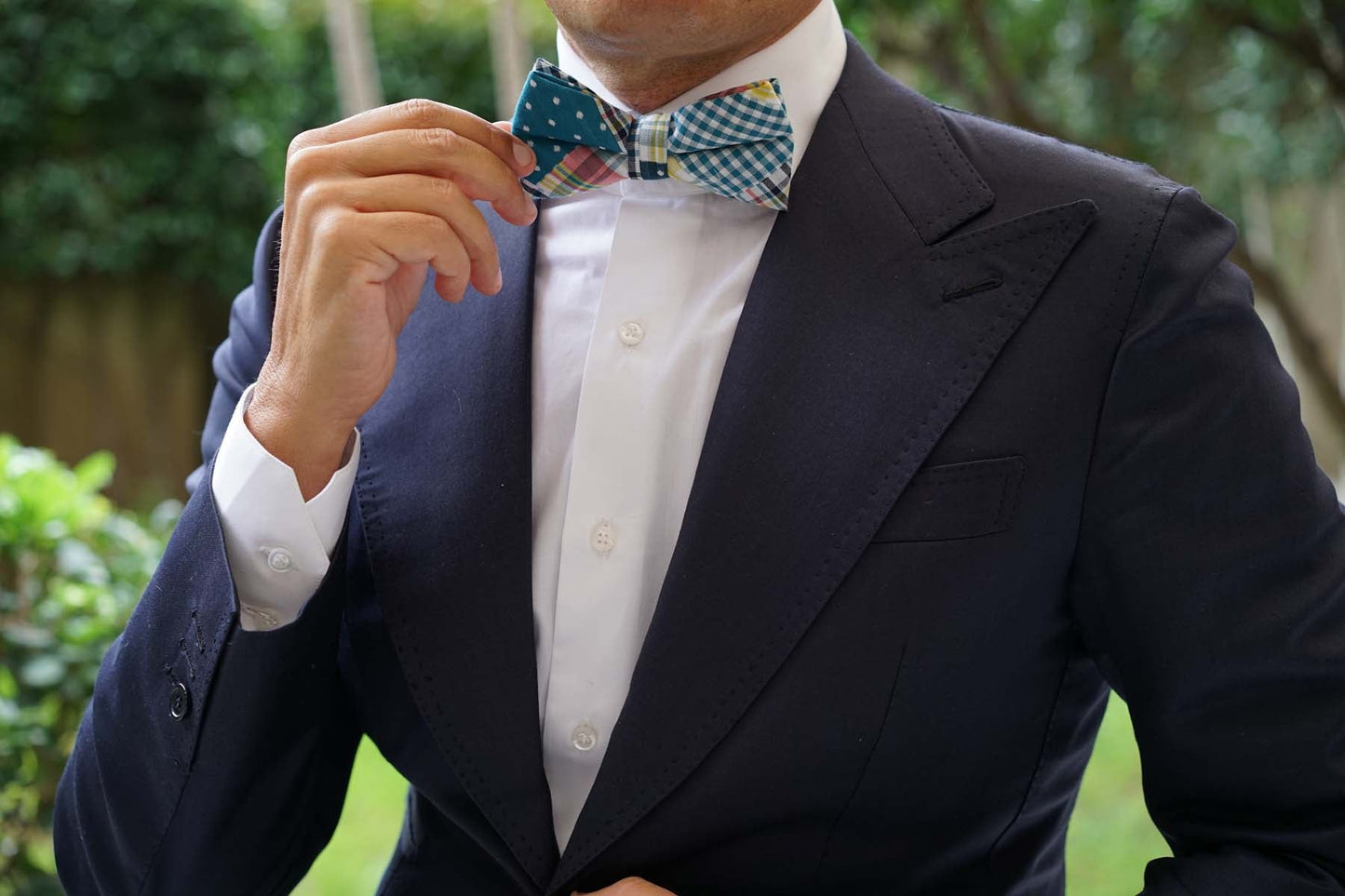 Gingham Polkadot Bow Tie
