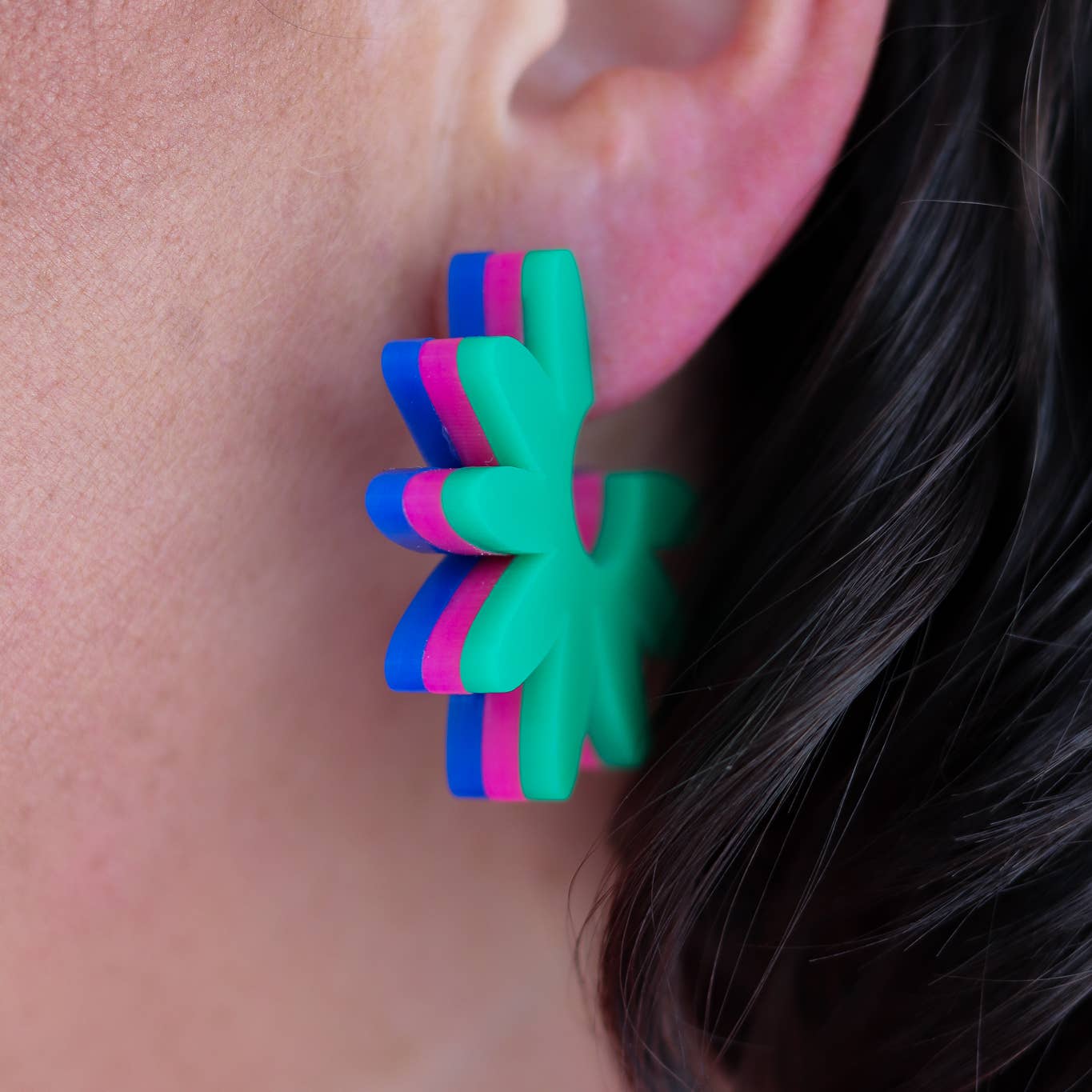 KES Dangle - Blue/Hot Pink/Green Dangle