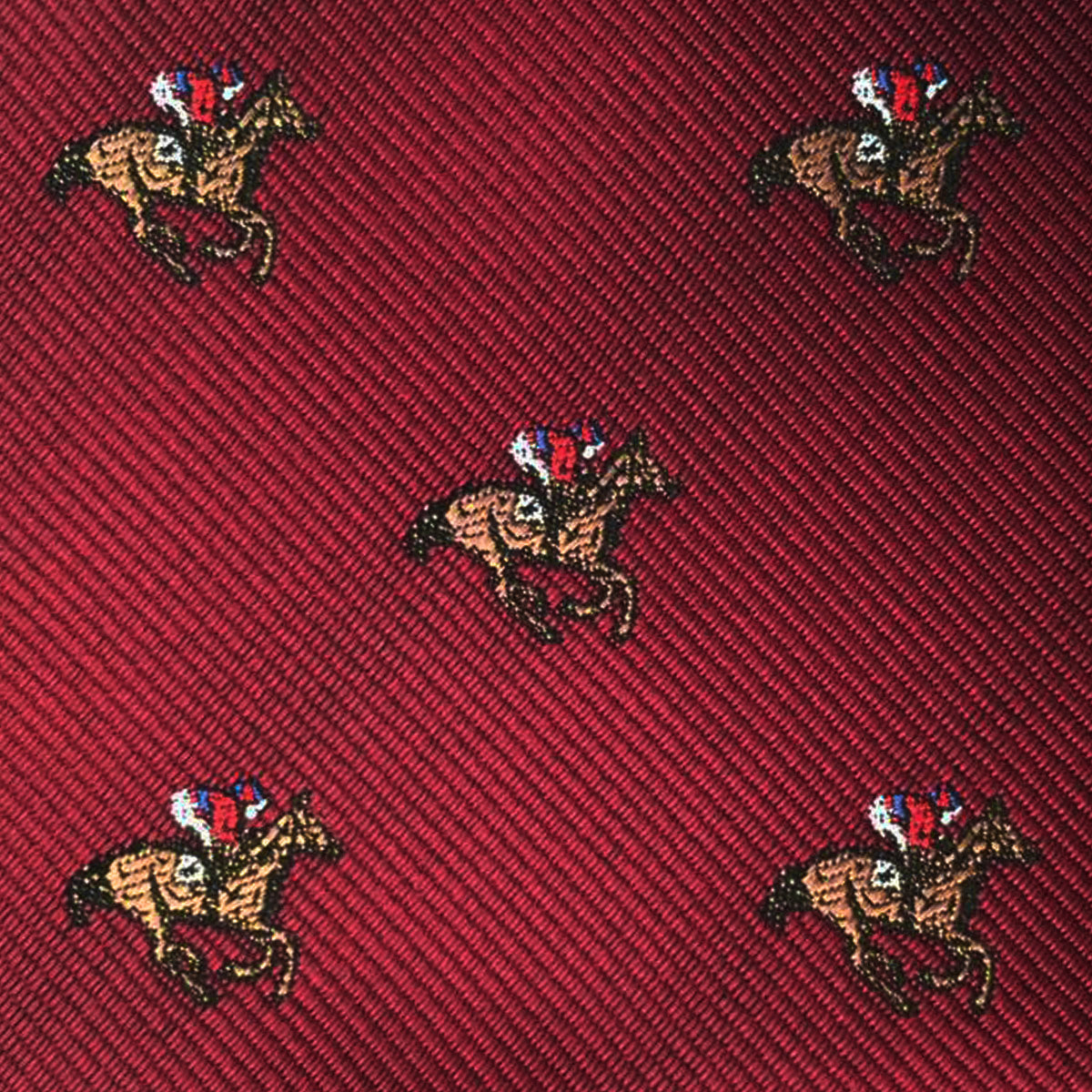 Burgundy Race Horse Tie
