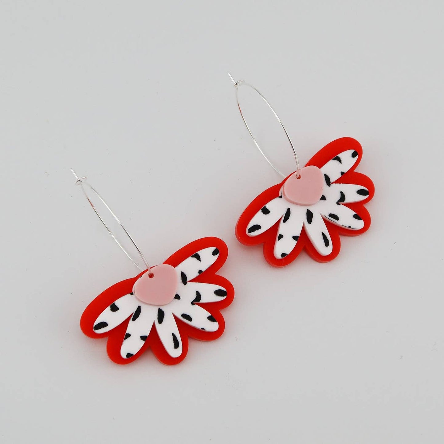 Ella Hoops - Red/Black Spot/Pink
