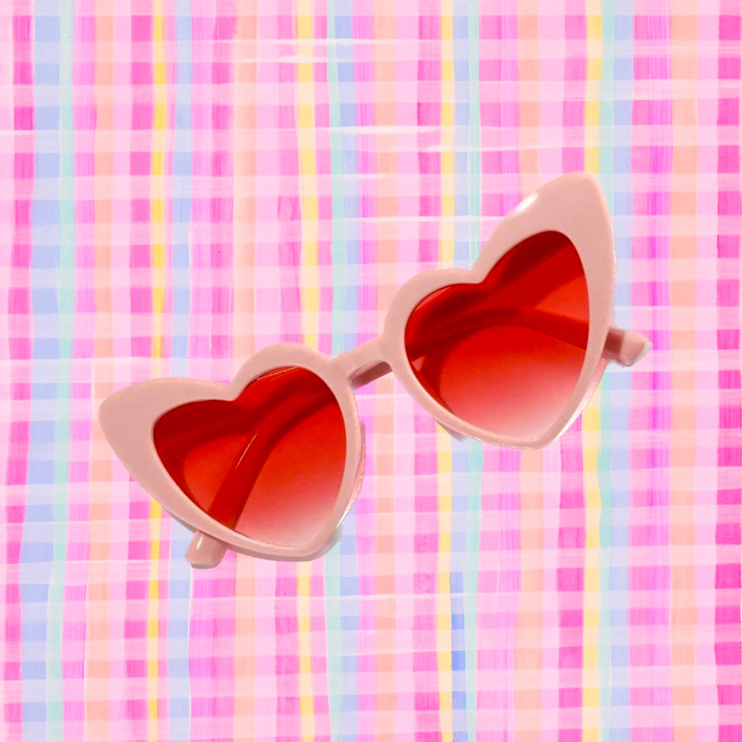 Pink Heart Glasses