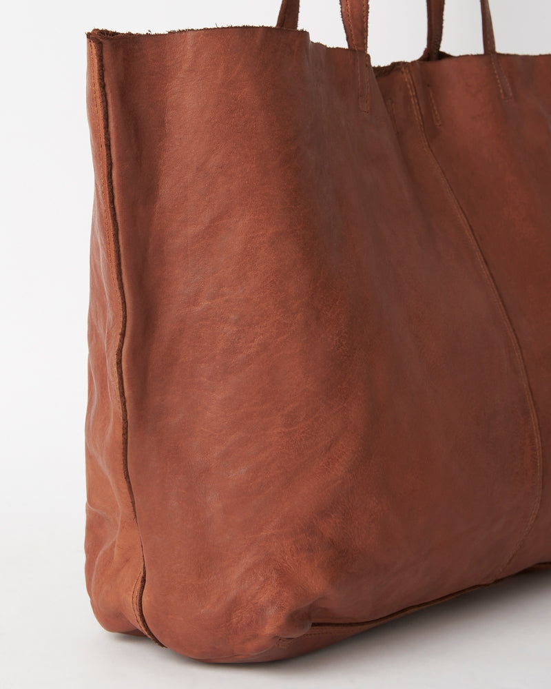Juju Unlined Tote - Cognac