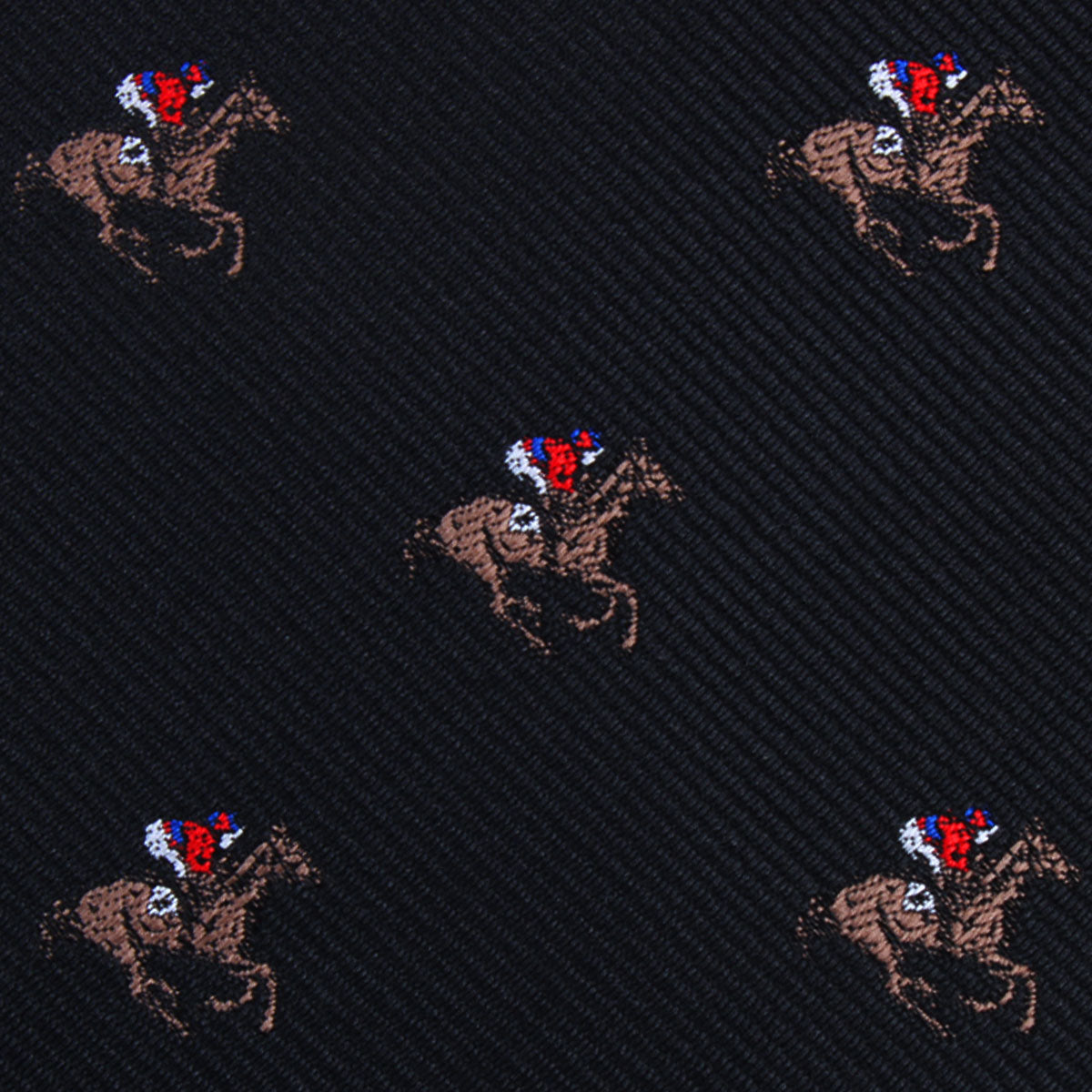 Black Race Horse Tie