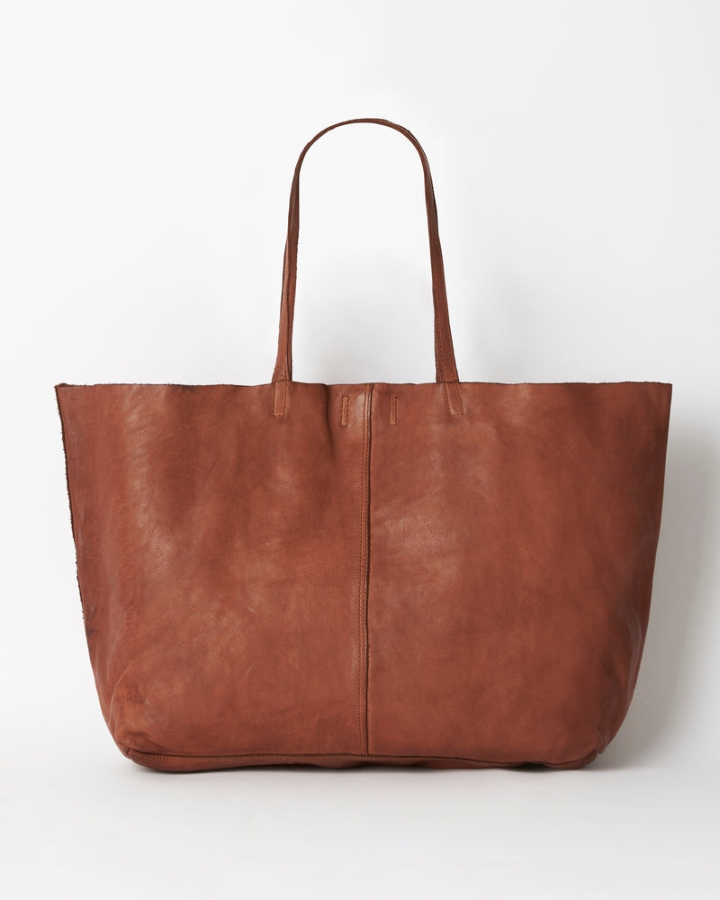 Juju Unlined Tote - Cognac