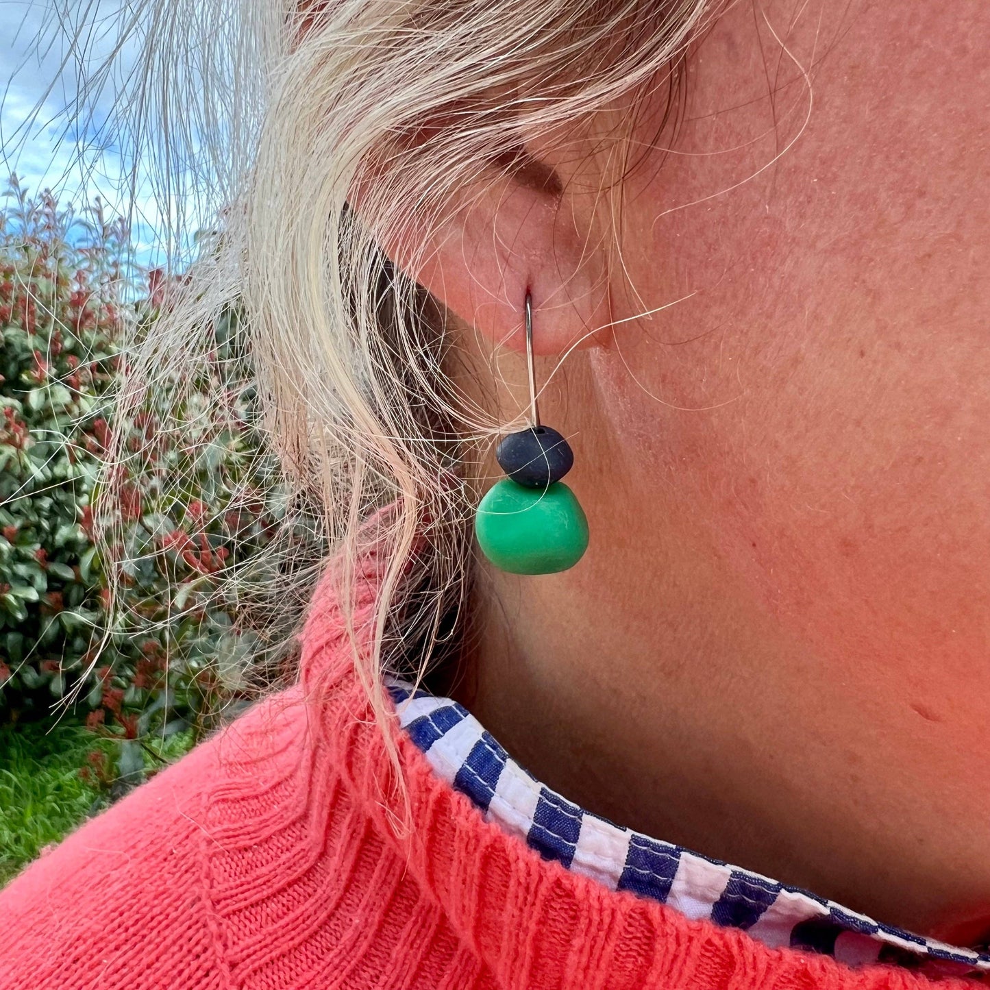 Resin Rock Drop Earring - EMERALD