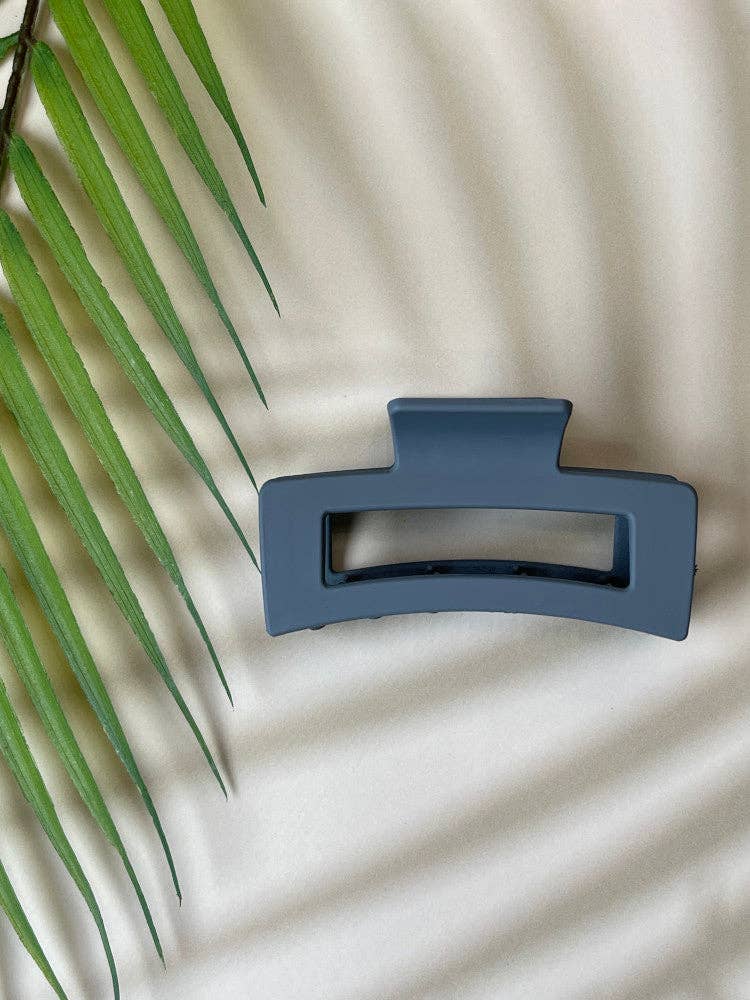 Claw Clip - Elongated Rectangle - Stone