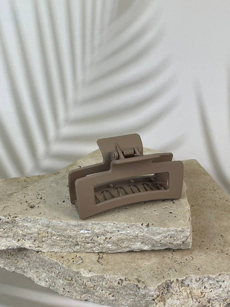 Claw Clip - Elongated Rectangle - Espresso