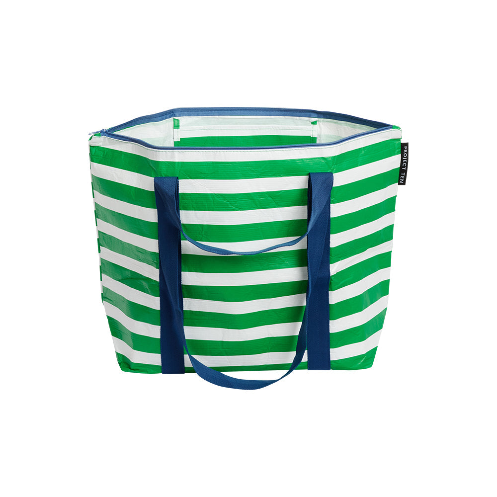Market Stripe Zip Medium Tote