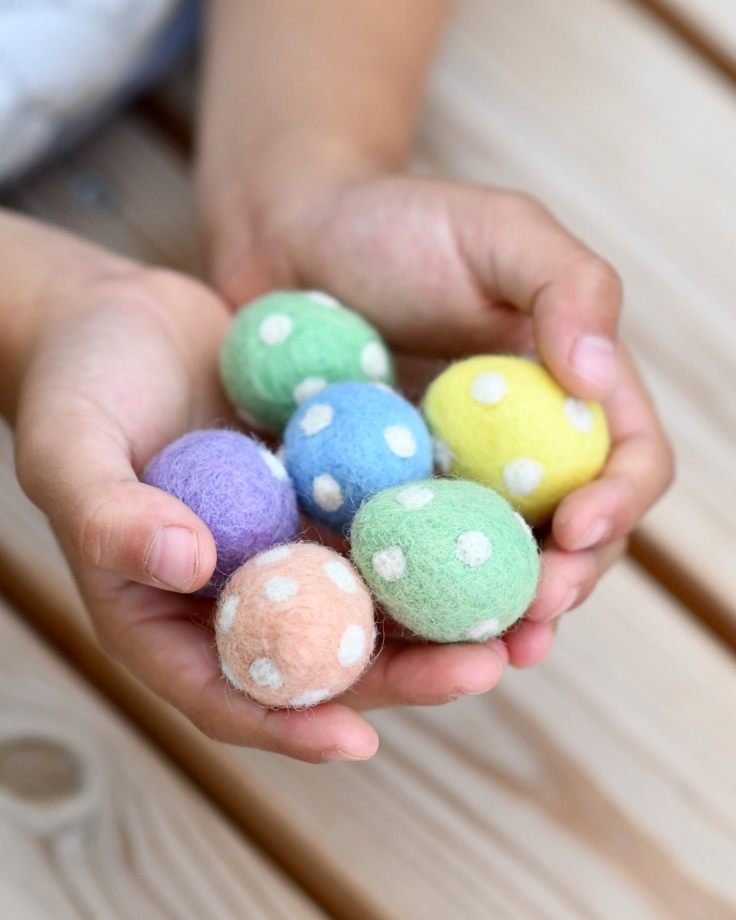 Felt Polkadot Eggs (Set of 6)
