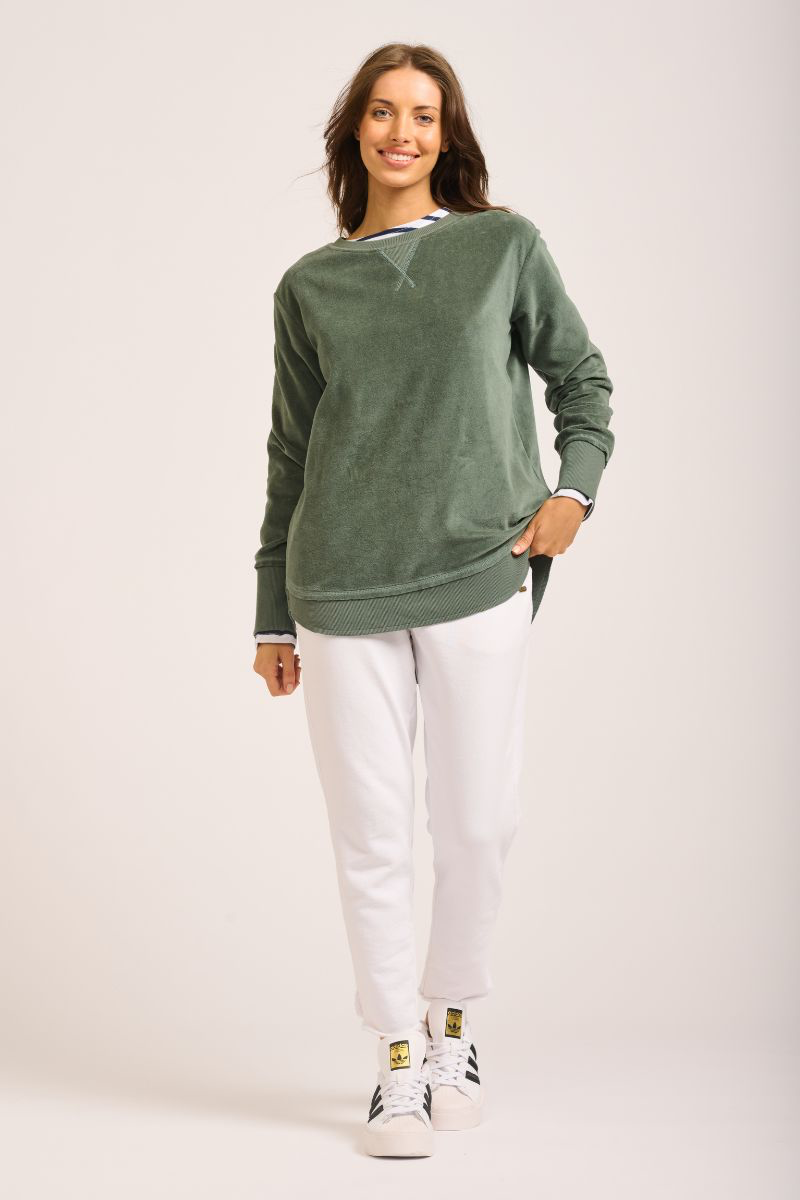 Velour Sweatshirt - Pine
