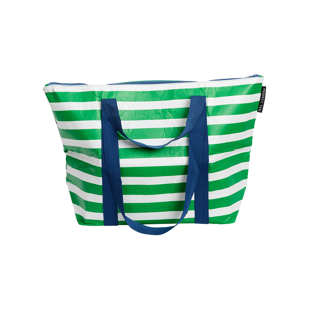 Market Stripe Zip Medium Tote