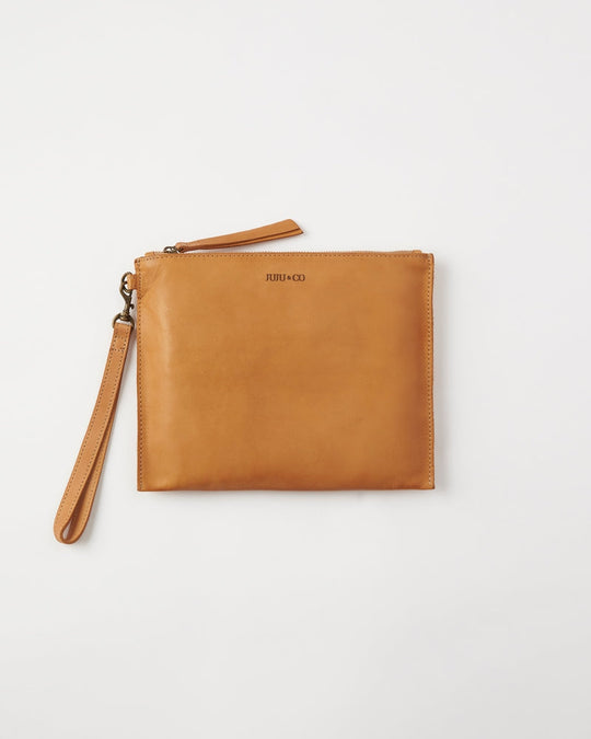 Large Flat Pouch - Tan