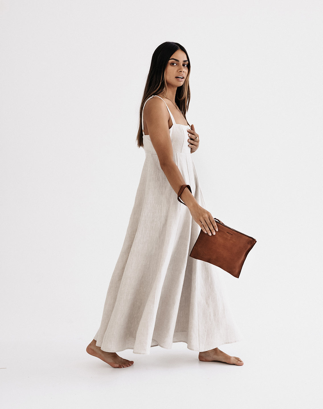 Large Flat Pouch - Cognac