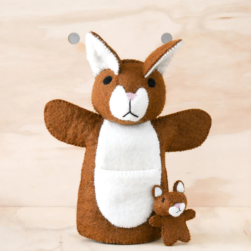 Kangaroo & Joey Hand Puppet
