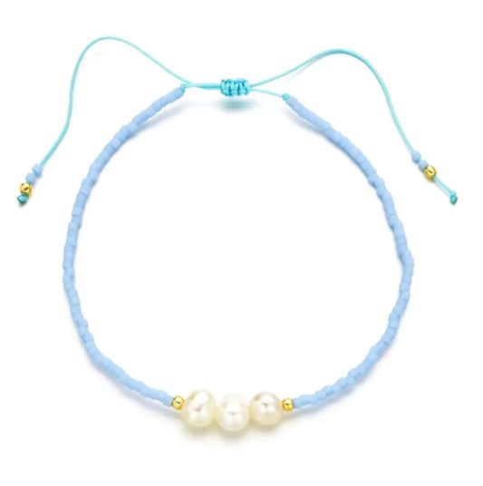 Sky Blue Pearl Bracelet