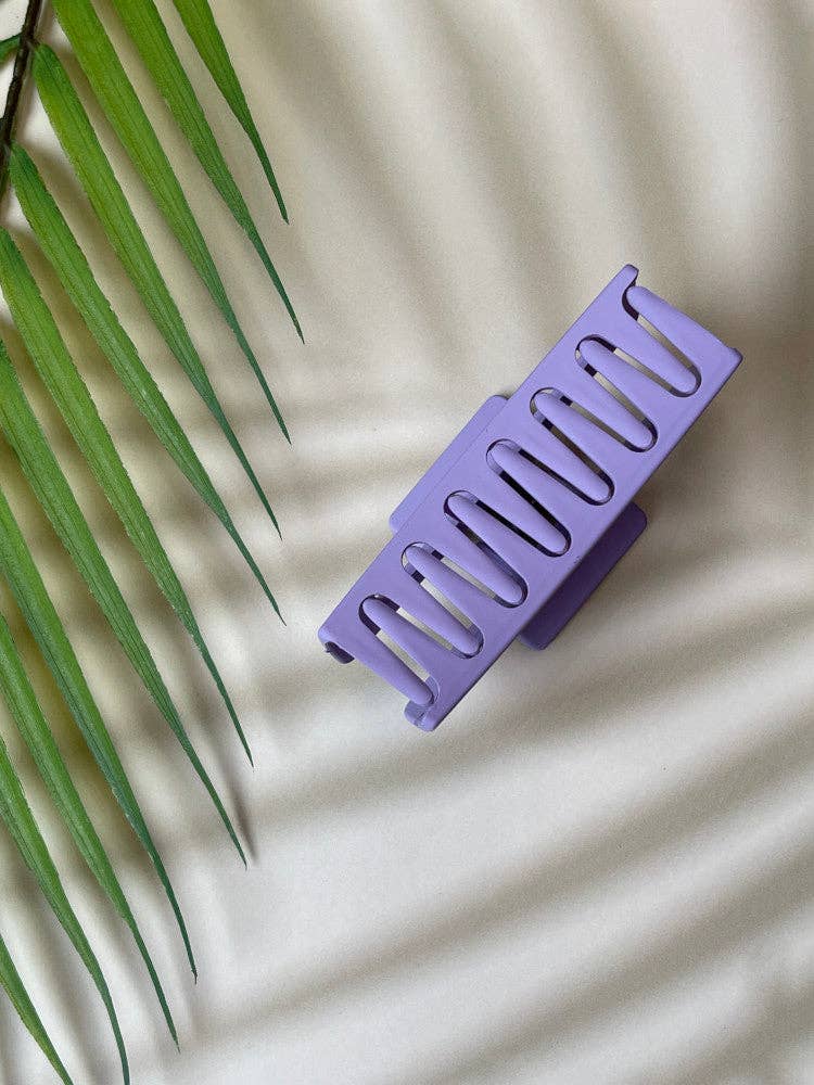 Claw Clip - Elongated Rectangle - Lilac