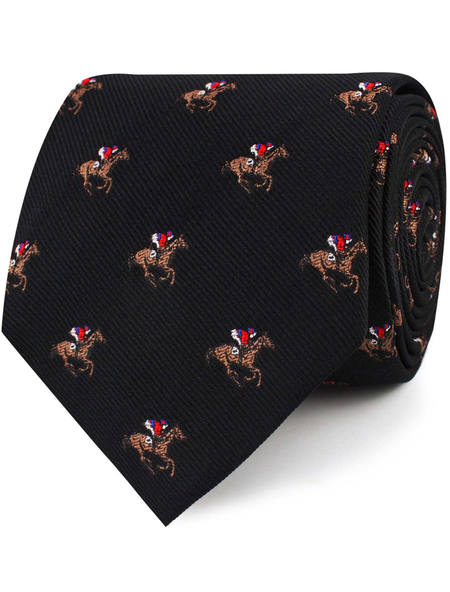 Black Race Horse Tie