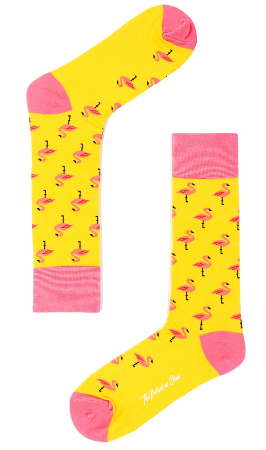 Men’s Socks - Flamingo Yellow