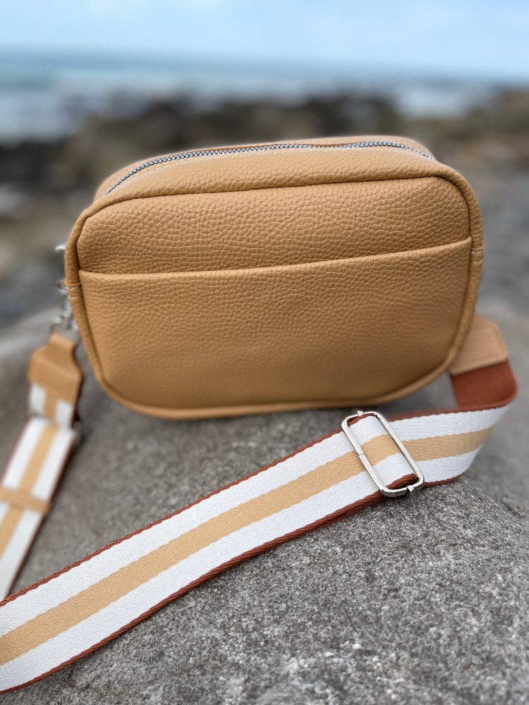 Vegan PU Leather Melbourne Crossbody - Chai