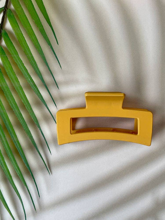 Claw Clip - Elongated Rectangle - Apricot