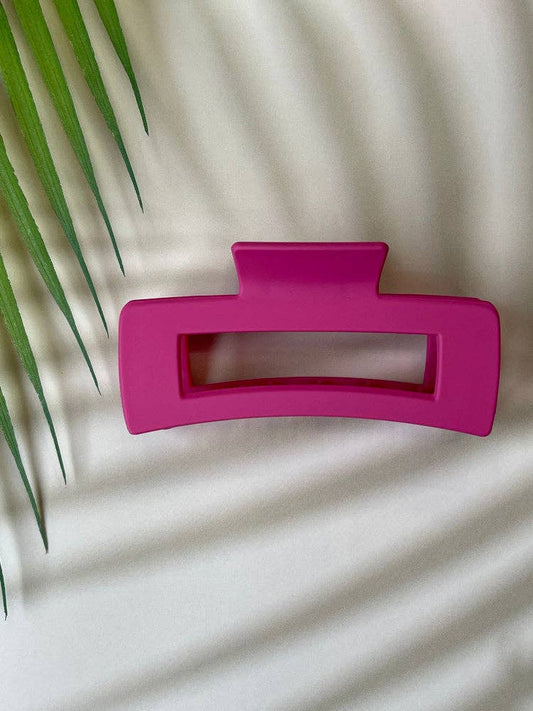 Claw Clip - Medium Elongated Rectangle - Bubblegum