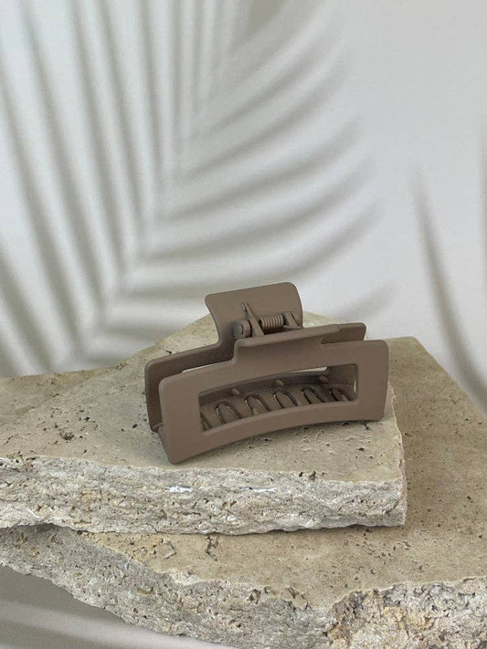 Claw Clip - Elongated Rectangle - Espresso