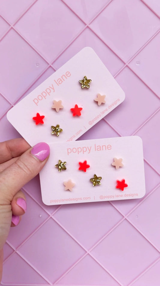 Poppy Lane - Star Studs 3 Pack