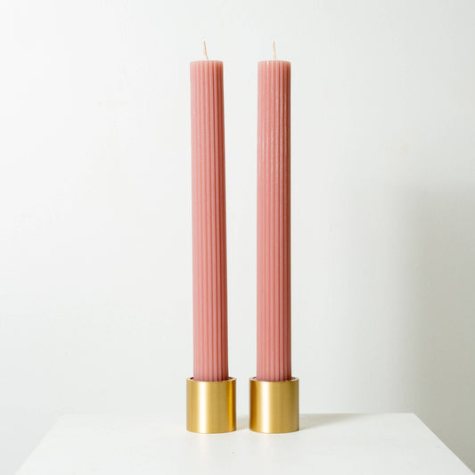 Australian Place Column Pillar Candle (S2): Vanilla Caramel / Blush