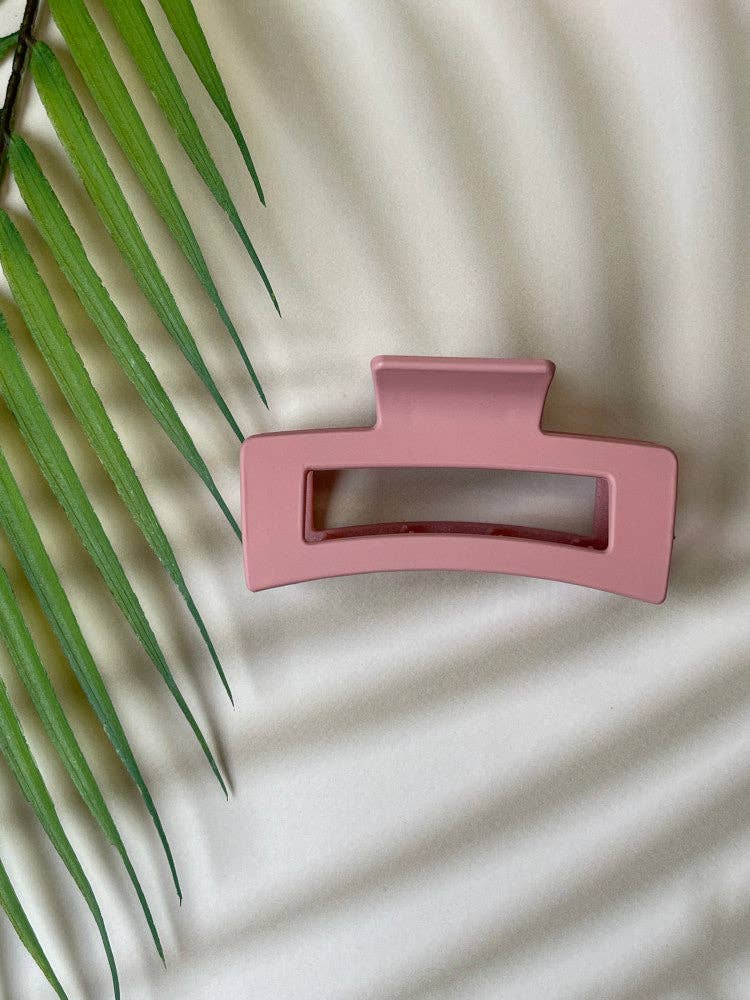 Claw Clip - Elongated Rectangle - Pink Champagne