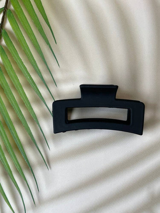 Claw Clip - Elongated Rectangle - Black