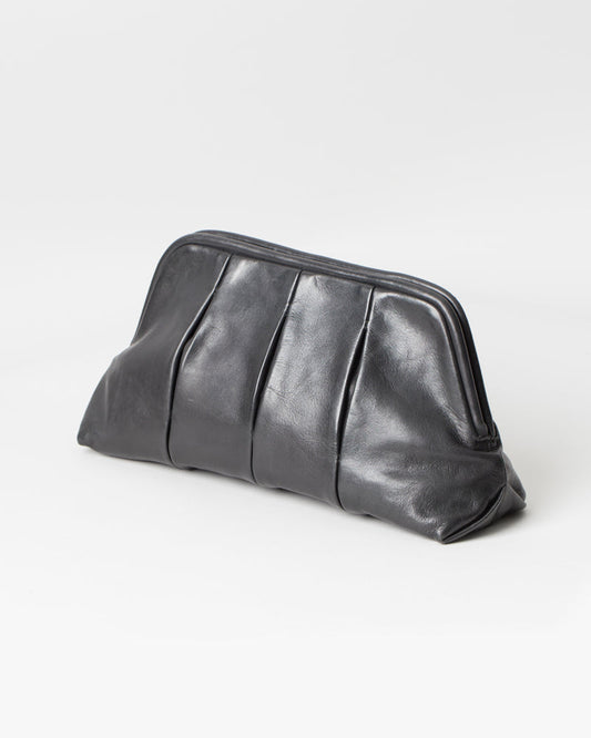 Juju Pleated Clutch - Black