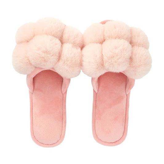 Pom Pom Slippers - Petal Pink