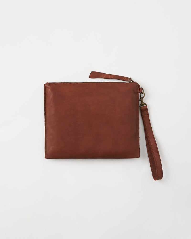 Large Flat Pouch - Cognac