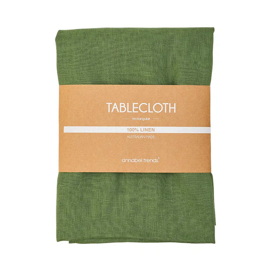 Linen tablecloth-bush green