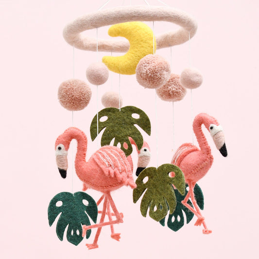 Flamingo Nursery Cot Mobile